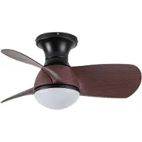 CristalRecord Plafondventilator Epona Mini Ø 64 cm hout zwart