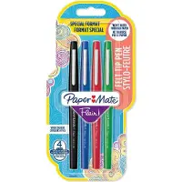 Paper Mate fineliner Flair Original, etui met 4 stuks in geassorteerde kleuren