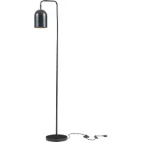 Lux.pro Standaarlamp 'Barnard', 1 lichtpunt, met voetpedaal, metaal, 159 cm, zwart