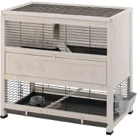 Ferplast Konijnenhok Cottage - Dierenverblijf - 108x59x102.5 cm White Wash