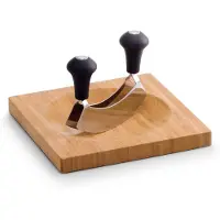 Zeller Kookboekstandaard - bamboe hout - bruin - 35 x 20 x 20 cm - kookboekhouder