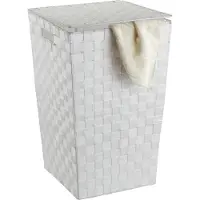 Wenko Wasmand Adria Square wit 33x53cm - 48 liter - Met deksel - Wasbox
