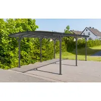 Westmann Aluminium carport met rond dak model bergen - 505x300x220cm