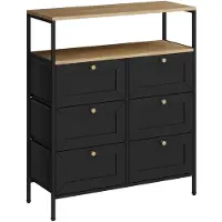 Vicco Belaro Ladekast – 80 x 95 cm met 6 laden Zwart