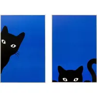 Kare design Schilderij Ciao Gatto Set van 2
