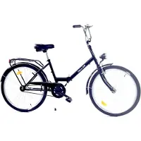 Viking Choice Dallas Vouwfiets 24 Inch - Zwarte Staal Frame Vouwfiets zonder Versnellingen