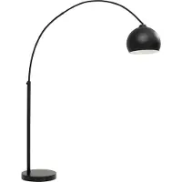 Kare Lounge Small Deal Eco booglamp, zwart, zwart, Woon-/ Eetkamer, metaal, Design, vloerlamp