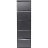Kare design Schoenenkast Caruso antraciet 5 laden