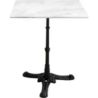 Kare design Eettafel Bistrot vierkant 60x60cm wit marmer