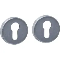 Intersteel Set van 2 cilinderrozetten Tira rond RVS getrommeld
