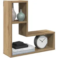 vidaXL Wandschappen kubus 2 st 50x15x50 cm hout artisanaal eiken