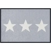 Kleen-Tex Deurmat Wash&Dry Stars Grey - 40 x 60cm