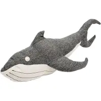 Duvo+ duvoplus ECO Pluche Walvis XL - Grote Hondenknuffel zonder Piep - Gerecycled Materiaal - 80x40x25cm - Grijs