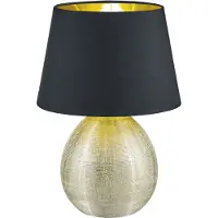 TRIO Tafellamp Luxor 35cm goud met zwart