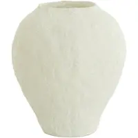 Light & Living Vaas Pantoja - Mat Crème - Ø45cm - Kunststof - Modern - Bloemenvaas - Woondecoratie - Decoratieve vaas voor woonkamer of slaapkamer