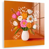 MuchoWow Vaas - Bloemen - Oranje