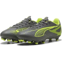 Puma Voetbalschoen 'Ultra 5 Play' donkergrijs / neongroen