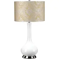 Elstead Lighting LED Tafellamp MILO | 1X E27 Max 60W | Polished Nickel, White, Yellow
