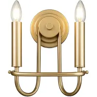 Kichler LED Wandlamp Capitol Hill | 2X E14 Max 40W | Painted Natural Brass