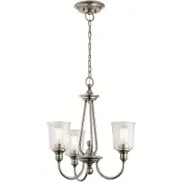 Kichler LED Kroonluchter | 3X E27 Max 60W | Dimbaar | Classic Pewter