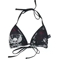 Rock Rebel by EMP - Rock Bikini Top - M tot XL - voor Vrouwen - zwart | Maat XL