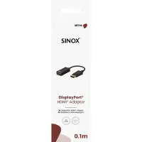 Sinox beslag GO DisplayPort naar HDMI adapter | 4K 60Hz | 0,10 meter