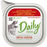 Almo Nature Daily met rund en aardappelen natvoer hond 32 x 100 g