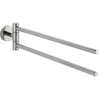 Wenko 20213100 Porte-Serviettes 2 Bras Bosio Inox Brillant