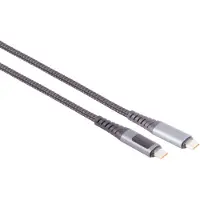 S-Impuls USB-C datakabel en snellader, met display voor stroom, spanning en vermogen, PD 3.1, 480 Mbit/s - Lengte: 0,5 meter