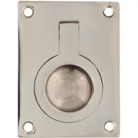 Intersteel Luikring rechthoekig 65x49mm - nikkel glans