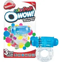 ScreamingO Screaming Color Pop - vibrerende penisring (transparant-blauw)