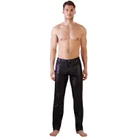 NEK - glanzend effect legging (zwart) - M