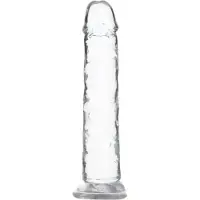 Addiction Crystal - dildo met zuignap - transparant - 18cm