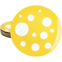 MamboCat Set van 6 PULA YELLOW porseleinen dinerborden voor 6 personen