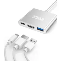 Zedar USB C Hub 3 in 1 | van USB-C naar HDMI, USB 3.0 & USB-C van