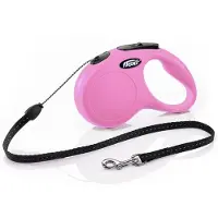 Flexi voor hond rollijn voor classic cord roze S 5 mtr