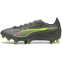 Puma Voetbalschoen 'Ultra 5 Match' donkergrijs / limoen / perzik / zwart
