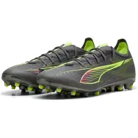 Puma Voetbalschoen 'Ultra 5 Match' grijs / limoen / pink