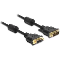 DeLOCK DVI-D Dual Link monitor verlengkabel - verguld / zwart - 5 meter