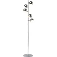 Kare Vloerlamp Calotta, chroom / zilver, Woon-/ Eetkamer, metaal, Modern, vloerlamp