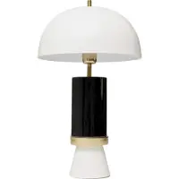 Kare Tafellamp Josy, wit / opaal, Woon-/ Eetkamer, metaal, Vintage, tafellamp