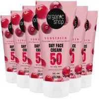 Organic 6x Zonnebrandcréme Gezicht Spf 50 Vette Huid 50 Ml