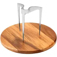 Lurch 240506 Burgerspies King van roestvrij staal met bord Ø 20 cm voor het serveren van burgers