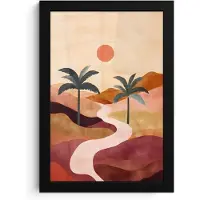 PosterMonkey Poster in lijst - Fotolijst 20x30 cm - Posters - Heuvels - Palmbomen - Abstract - Posterlijst zwart - Decoratie - Wanddecoratie woonkamer - Muurdecoratie slaapkamer