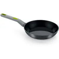 BRA Life | Koekenpan 24 cm gegoten aluminium 100% Gerecycled, Versterkte keramische antiaanbaklaag zonder PFOA, zonder PTFE, Geschikt voor alle soorten fornuizen en inductie