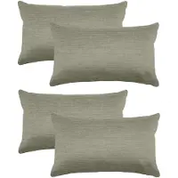 Stof Textile sierkussen Bea - 4x - groen - 30 x 50 cm - bank kussens - zitkussens - binnen/buiten - polyester