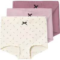 Name it Onderbroek crème / lila / donkerlila
