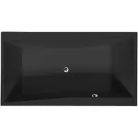 Polysan Quest Rechthoekig bad 180x100x49cm, zwart mat