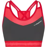 La Sportiva Wafaa Top Dames, grijs/rood XS 2023 Sport BH's