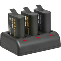 Jupio Value Pack: 2x Enduro Battery GoPro HERO 13 - AHDBT-1301 / CPSS1B 1900mAh + Compact USB Triple Charger